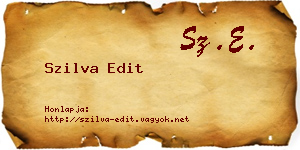Szilva Edit névjegykártya